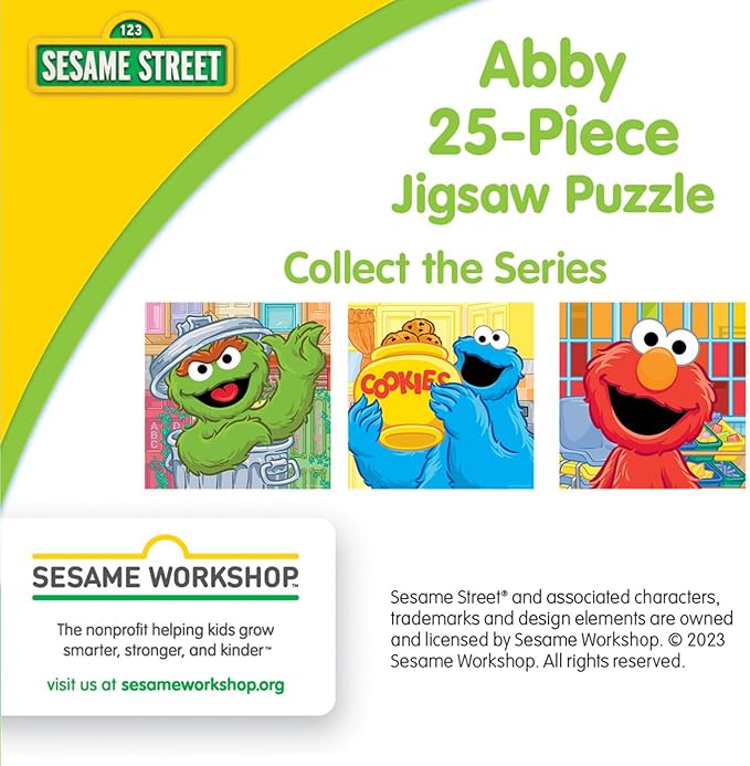 Sesame Street Abby 25pc Puzzle - Jigsaw Puzzle with Vibrant Artwork and Durable Pieces - Fun Family Activity, Brain Challenge, and Educational Entertainment for Kids, Teens, and Adults