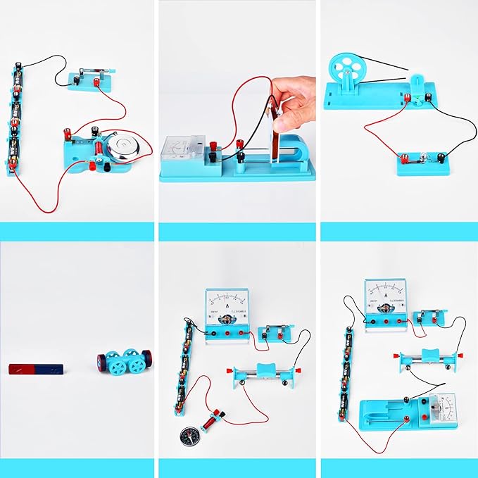 Mysterystone Science Experiment for Kids Electricity and Magnetism Kit for Students Stem Kit Physics Lab Basic Circuit Board Kit for Learning Starter