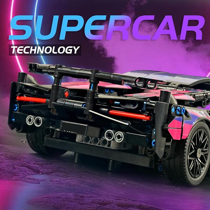 STEM Building Car, 1:14 Building Blocks and Construction Toy, Collectible Super Technical Lambo Cars, Gifts for 8-16 Year Old Boys and Adults (1314 pcs)