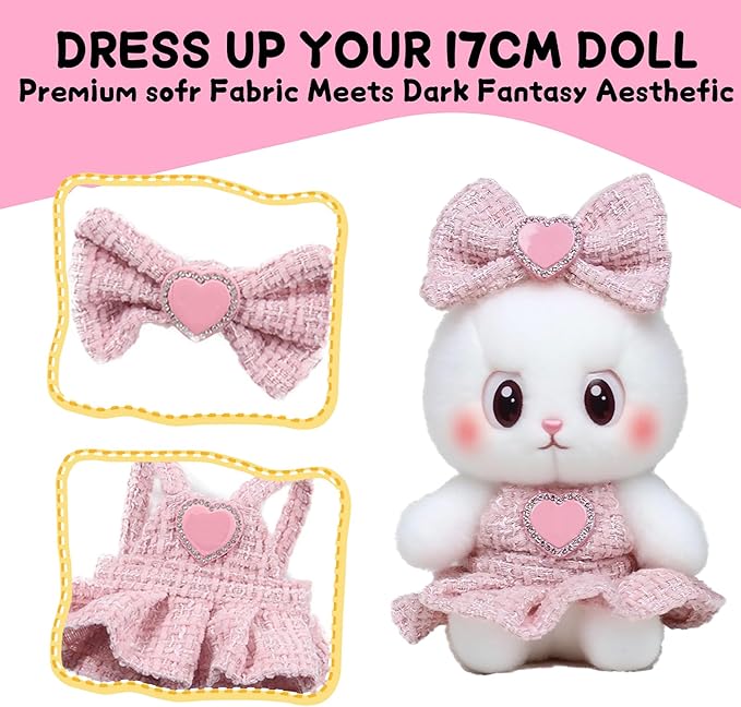 17 cm Doll Clothes - 6.7 Inches Cute Dolls Dress - Premium Fashion Accessories, Luxury Chic Doll Clothes & Style Bundle,Gifts for Lovers(Style E)