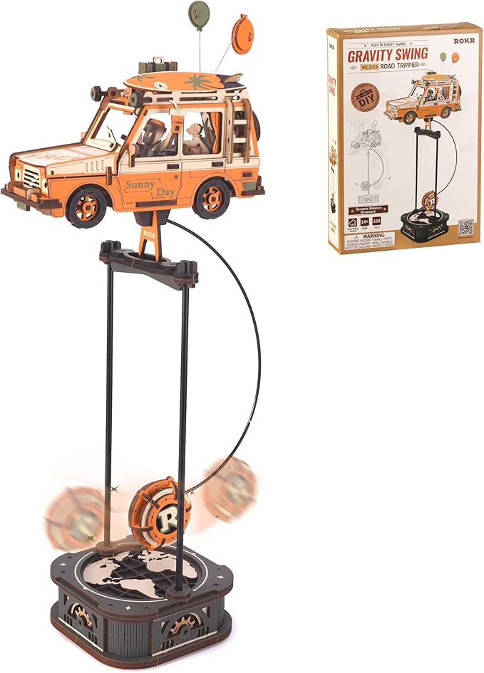 ROKR 3D Wooden Puzzles for Adults, 228 PCS DIY Craft Kit Balance Toy Road Tripper, Creative Christmas/Birthday Gifts for Teens & Adults