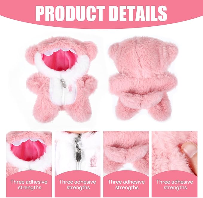 17cm Doll Clothes,Outfits for Clothes Set,Plush Shark Outfit and Clothes Accessories for 6.7 Inches Doll Clothes,Faking Animal Outfit Jumpsuit,Cute Dress Up Clothes Accessories for Dolls