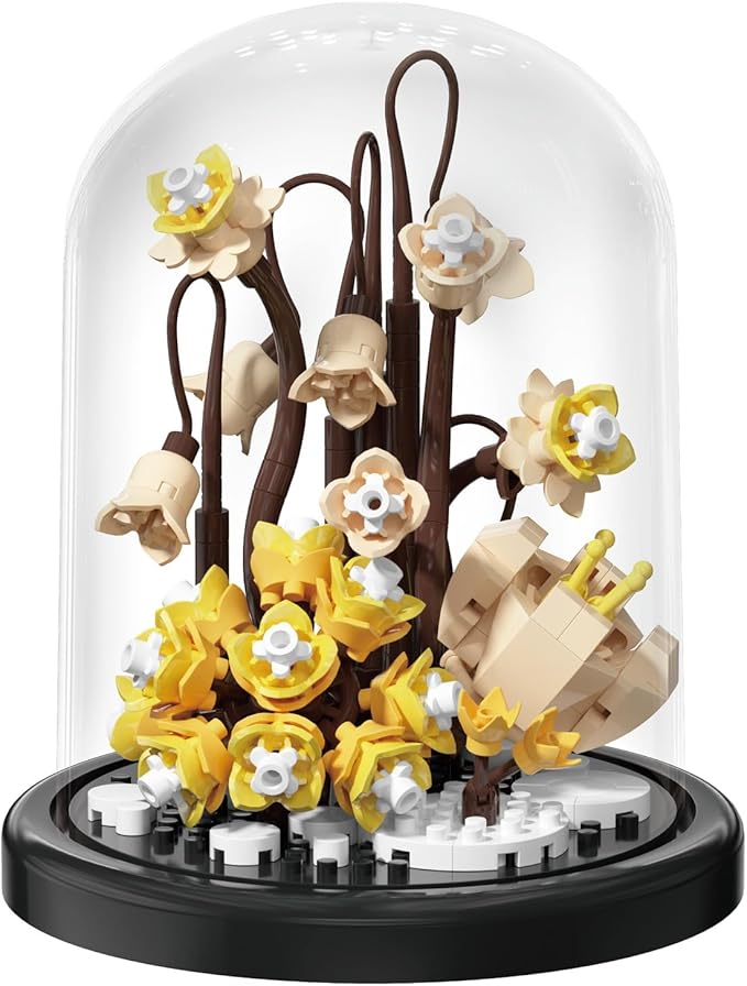 Zen Space Home Bouquets Dust Cover Set Building Toy Creative Assembly Bonsai Tree, Ideal for Valentine's Anniversaries Birthday