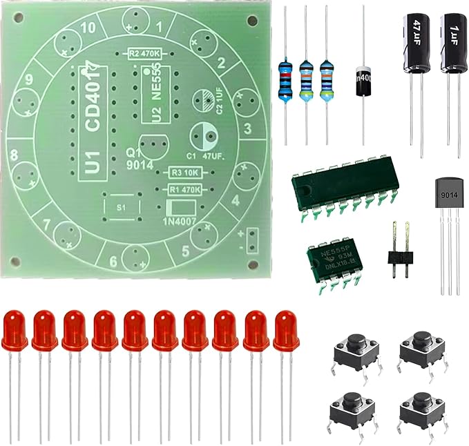 Learn to Solder Lucky Turntable Soldering Practice Kit Learning Electronics Training Board
