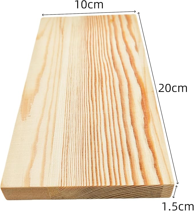 6PCS Rectangle Wood Boards Unfinished Wood Blocks for Crafting, 8x4x0.6in Blank Whittling Wooden Blocks for Wood Carving,Painting & Burning