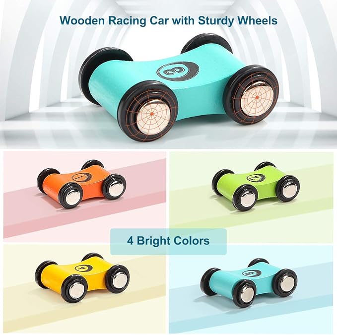 TOP BRIGHT Car Ramp Toys, Race Track Car Toy for Toddler Age 2-4 Year Old Boy with 4 Cars, Parking Lot & Gas Station, Toddler Toys for 2 Year Old Boy Toys, for 3 Year Old Boy