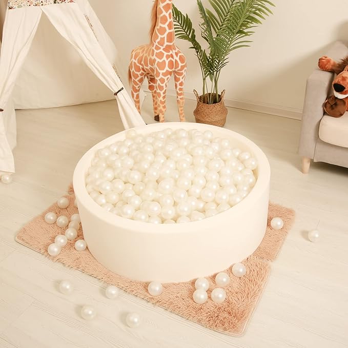 Realhaha Ball Pit Balls 50 100 200 500 Play Balls Plastic Balls for Baby Girls Toddlers Kids Play Tent Pool Playhouse Playpen Party Decoration