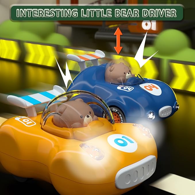 1 Year Old Toddler Boy Toys Birthday Gift,Friction Power Car Toys 1-3,Pull Back Car 3 4 5 6 7 Year Old Kids Toys for Boys and Girls Easter Xmas Party (Green)