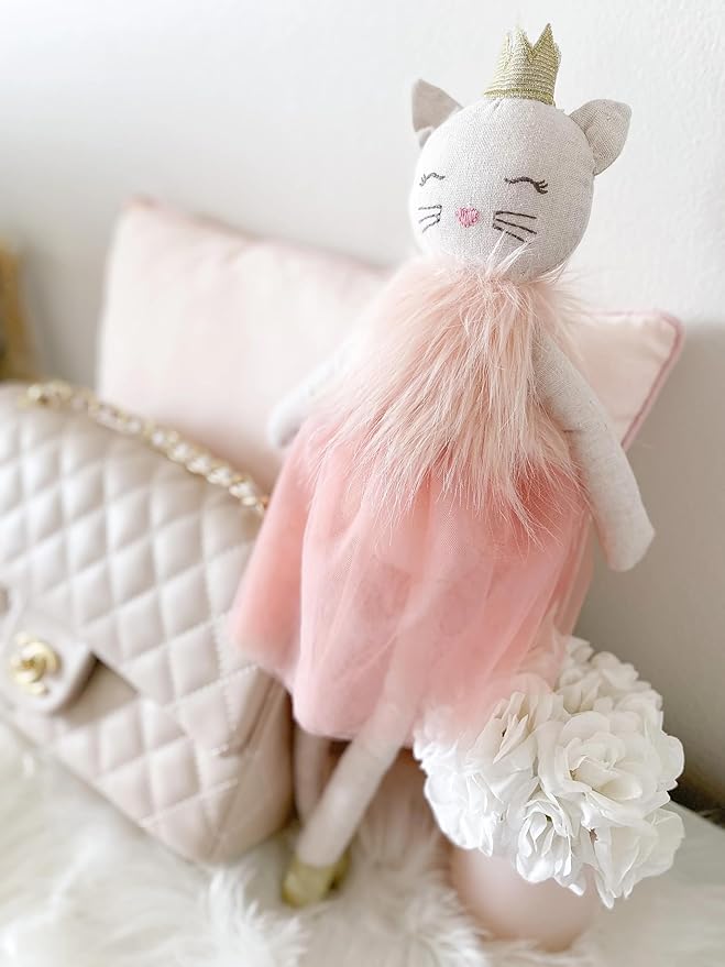 MON AMI Chloe The Kitty Princess Stuffed Doll – 15”, Cat Stuffed Toy, Soft & Cuddly, Use as Toy or Nursery Room Decor, Great Gift for Kids of All Ages