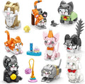 Party Favors for Kids 9 Styles Cat Building Blocks Toys Kitten Animals Build Bricks for Classroom Prizes Goodie Bag Fillers Halloween Christmas Easter Birthday Gift Toy for Boys Girls Ages 6+