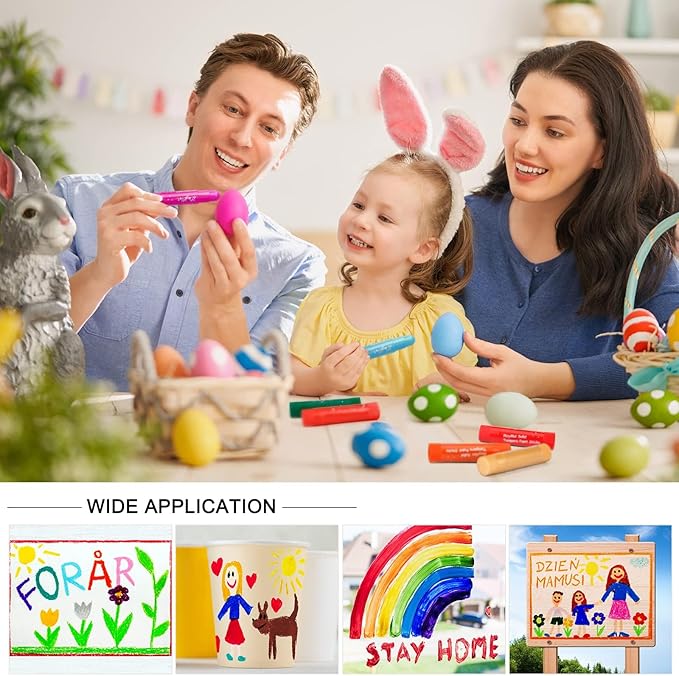 Tempera Paint Sticks - 30 Bright Colors, Quick Drying, Easy to Color and Washable Crayons for Kids and Students