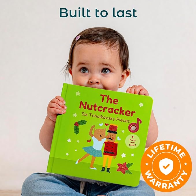 Cali's Books The Nutcracker Book for Children - Rechargeable USB Musical Book for Toddlers 1-3, Perfect for Christmas, 6 Excerpts from Tchaikovsky's Nutcracker, Ballet Gift for Kids