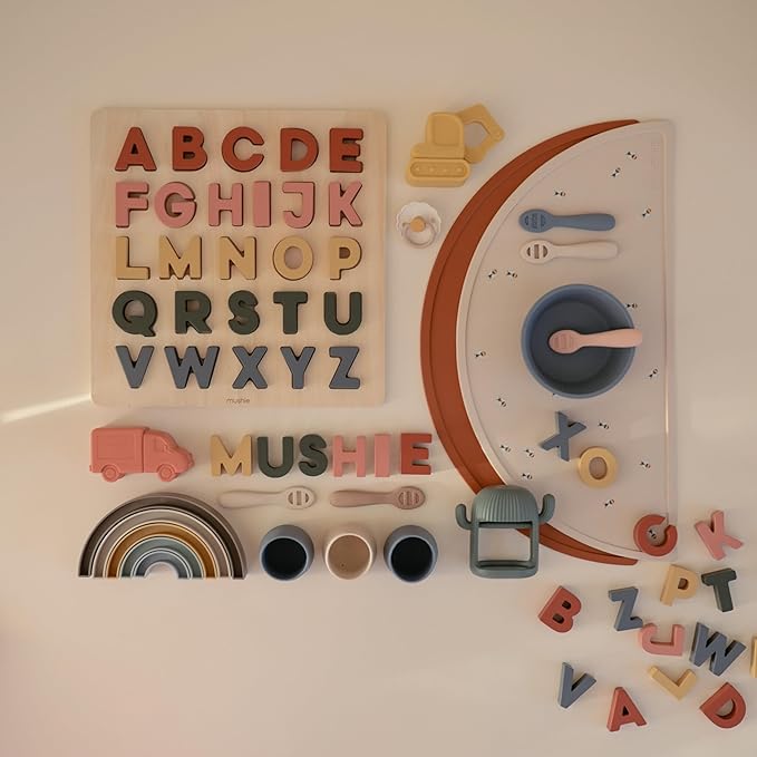 mushie Rainbow Stacker Toy | Made in Denmark (Hillside)