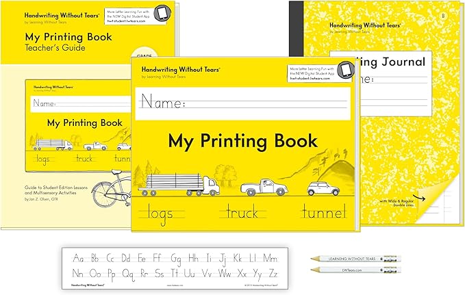 Handwriting Without Tears Printing Bundle, Age 6+, 1st Grade+, Handwriting Without Tears, Student & Teacher Workbooks, School & Home, Language Arts, Tutoring, Tiny Pencils Included