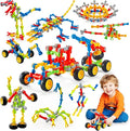 Stem Building Toys for 3 4 5 6 7 8 Year Old Boys Girls Kids,125 Pieces Building Blocks Educational Learning Toys with Large Storage Box,Ideal Christmas Birthday Gifts