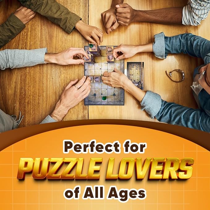 Relics of Rajavihara – Solo Puzzle Adventure Game with 50 Challenges Across 5 Floors – Strategic Logic Board Game for All Ages – Replayable Brain Teasers for Endless Fun
