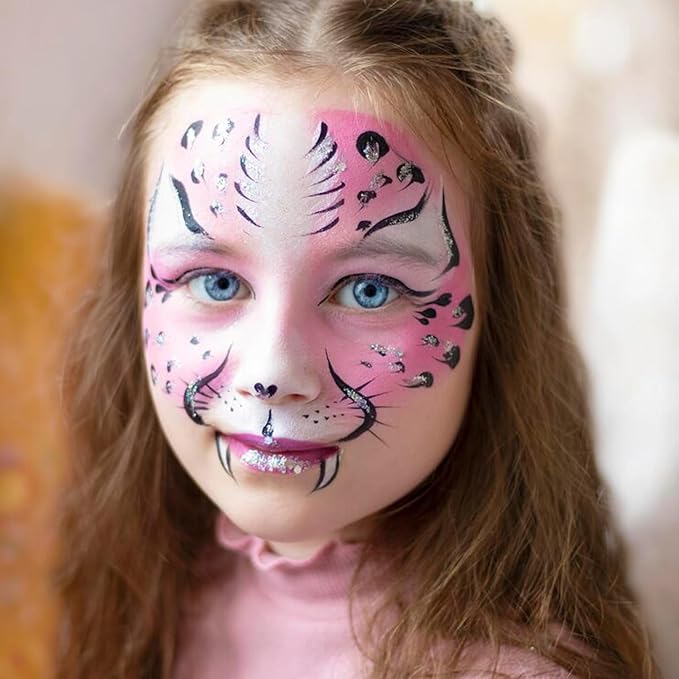 Pink Face Paint Stick,Water-Based Body Paint Stick,Washable Halloween Face Painting for Skeleton Costume,Professional SFX Makeup for Cosplay,Pink Accessories for Spirit Week,1.06 OZ