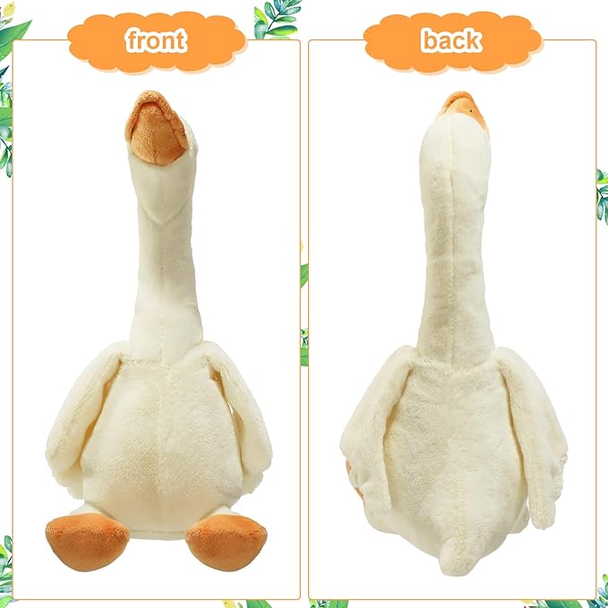 Sosation 3 Pieces 23.6'' Silly Goose Plush Stuffed Animal Toy, Swan Stuffed Animal, White Fluffy Cute Goose Funny Duck Plush Swan Toys Gifts for Home Birthday Favor