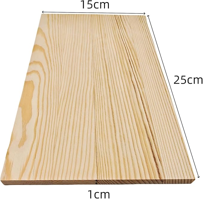 4PCS Rectangle Wood Boards Unfinished Wood Blocks for Crafting, 9.8x5.9x0.4in Blank Whittling Wooden Blocks for Wood Carving,Painting & Burning
