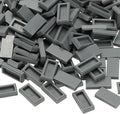 PATIKIL 555 Pcs Flat Blocks Bulk, 1x2 Square Dark Gray Classic Tiles Smooth Surface Mini Building Blocks Accessories Compatible Bricks Kits for Building Floor Walls Mosaic Pixel Arts