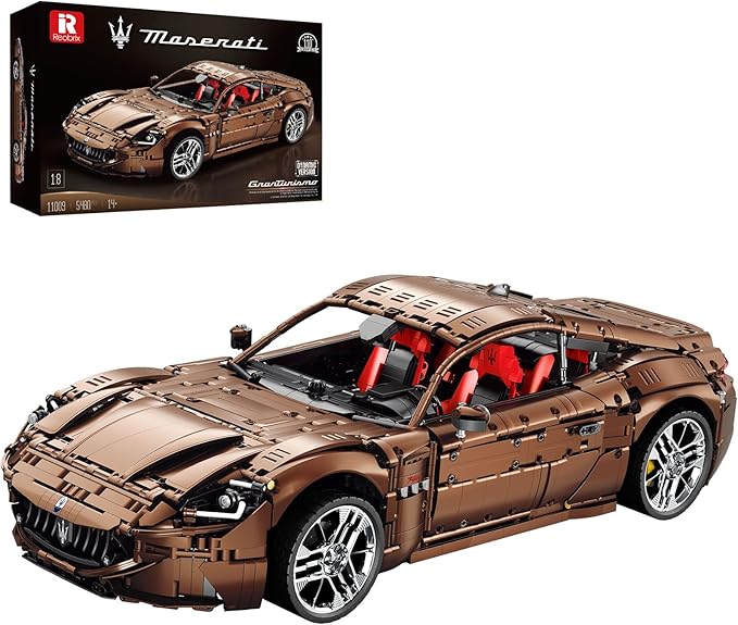 Reobrix Sports Car Building Blocks Set for Adults, Remote Control 1:8 Racing Car Vehicle Toy Model Building Kit for Kids, 11009, Creative Gifts for Boys Girls Adults 14+ (5480PCS)