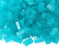 Feleph 100pcs 2x4 Bricks Trans-Light Blue Pieces Parts Building kit Creative Play Set Blocks Basic Toy Accessories Compatible with 3001 Major Brands