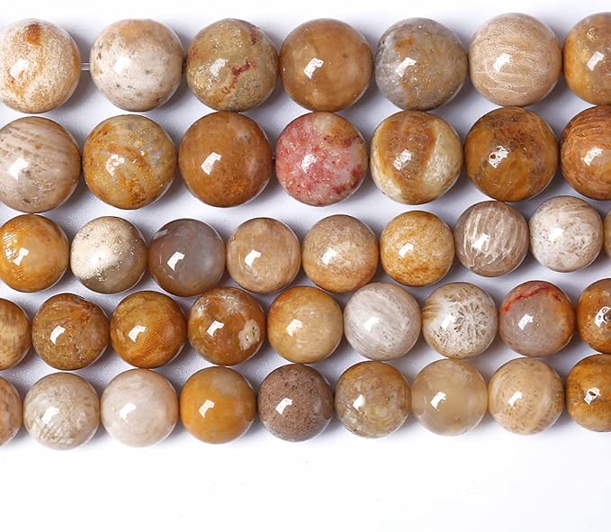 6MM 57PCS Natural Stone Coral Jade Chrysanthemum Beads for Jewelry Making DIY Bracelet