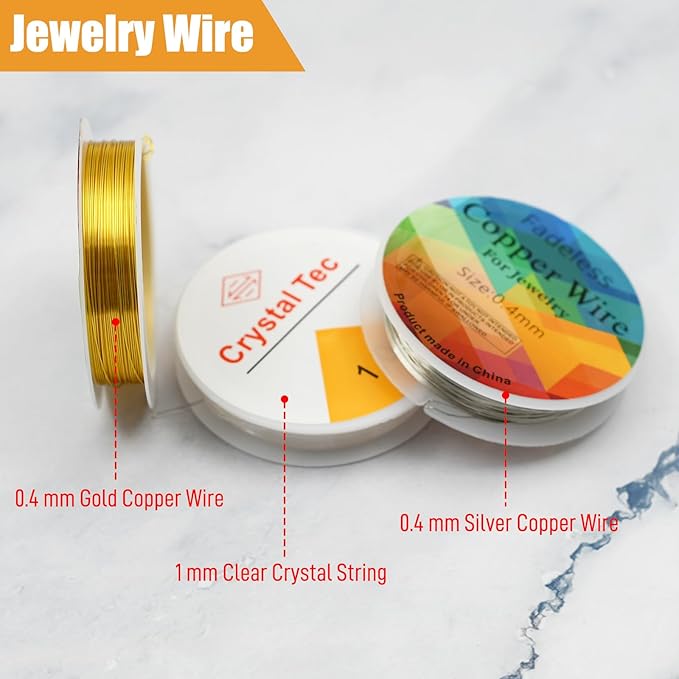 LYFJXX Jewelry Making Supplies Kit with Jewelry Pliers, Jewelry Wires and Jewelry Findings for DIY