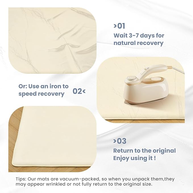 ACOMOPACK 1.3" Thick Baby Play Mat for Floor 59x71"-Large Water-Repellent&Non-Slip Memory Foam Mat for Kids,Toddlers,Soft Velvet Nursery Rug for Tummy Time&Crawling,Yoga,Tatami Style(Beige)