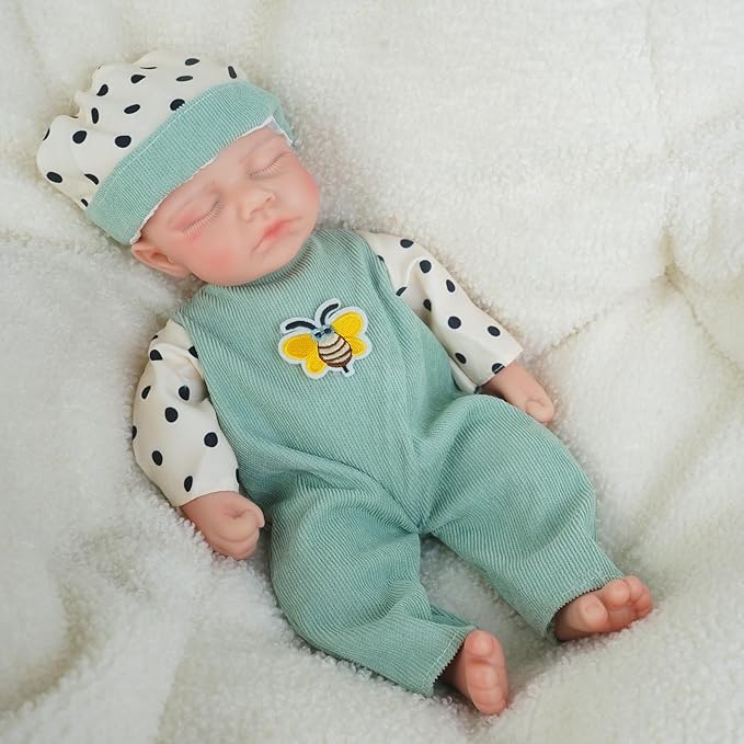 Boy 12.2 Inch, Full Silicone Baby Doll, Realistic Baby Dolls, Realistic Veins & Sleeping Pose, Not Vinyl, Reborn Baby Dolls Silicone Full Body, Gift Set