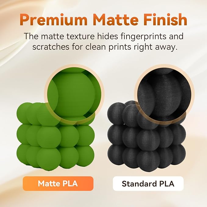 FLASHFORGE PLA Filament 1.75mm +/- 0.02mm, Matte Green 3D Printer Filament 1kg (2.2lbs) Spool, Excellent Printing Performance, Easy to Use for Most FDM 3D Printers
