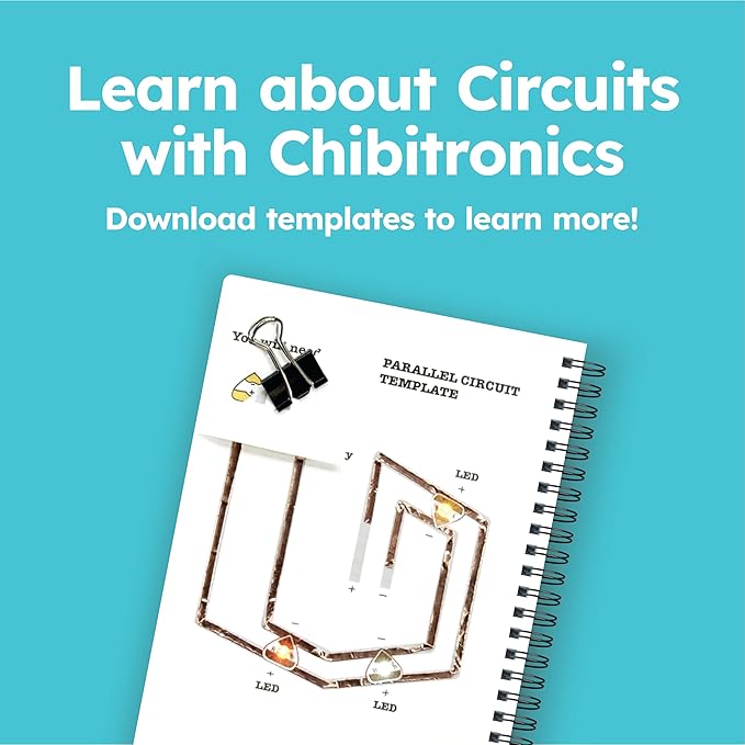 Chibitronics Classroom Pack of 90 White LED Stickers - Full Stem/Steam kit - for Educators in The Classroom - Paper Circuits - Peel and Stick Circuits