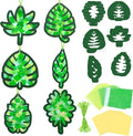 Qyeahkj 36 Set Summer Suncatchers Crafts for Kids DIY Hawaiian Palm Leaves Window Tissue Paper Crafts Kit Green Leaf Hanging Decor for Summer School Home Activity Art Project Birthday Party Favor Gift