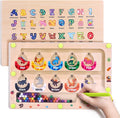 Dinosaur Mini Magnetic Color and Number Maze Montessori Toy for Ages 3 4 5, Toddler Busy Board, Educational Preschool Learning Activities, Ideal Christmas & Birthday Gift for Boys and Kids