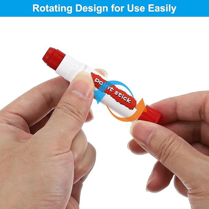 PATIKIL Tempera Paint Sticks, 6 Pcs Solid Tempera Paints Sticks Washable Bulk Markers Pen Quick Drying for Artists Beginners Art Supplies, Green
