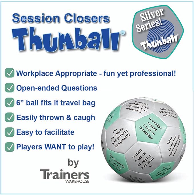 Trainers Warehouse 6" Thumball Collection, 32 Prompts for Conversation, Team Building, Relationship and Training