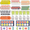 CHEFAN Felt Ten-Frame Set Math Manipulative Counter for Elementary, Numbers Learning Counting Toy for Kids, Montessori Math Educational Game, 2 Ten Frames & 162PCS for Kindergarten, 3+ Years Old