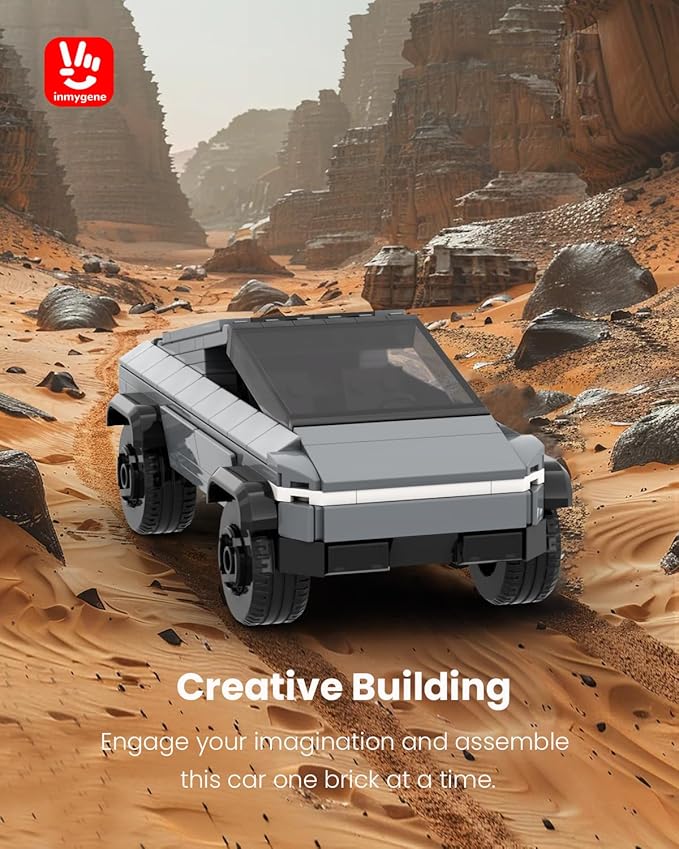 Cyber Themed Off-Road Truck Toy Building Kit, Futuristic Armored Pickup Model, Sci-Fi Brick Set for Collectors & Kids 6+