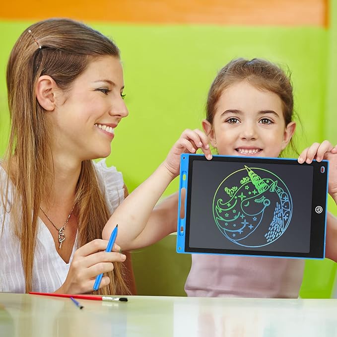 Epakh 4 Pcs 12 Inch LCD Writing Tablet Doodle Board for Kids Digital Erasable Drawing Pad with Colorful Screen Educational Christmas Gift for 3-10 Years Old Girls Boys(Colorful)