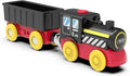 Battery Operated Locomotive Train, Magnetic Trains Toy for Wooden Tracks, Motorized Train Compatible with Thomas, Brio, Chuggington, Melissa & Doug