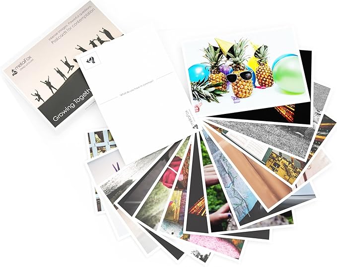 metaFox - 52 Inspirational Cards, Motivational Postcards, Picture Cards for Coaching & Therapy, Mindfulness Cards, Coaching Cards, Best for Team Building, Growing Together