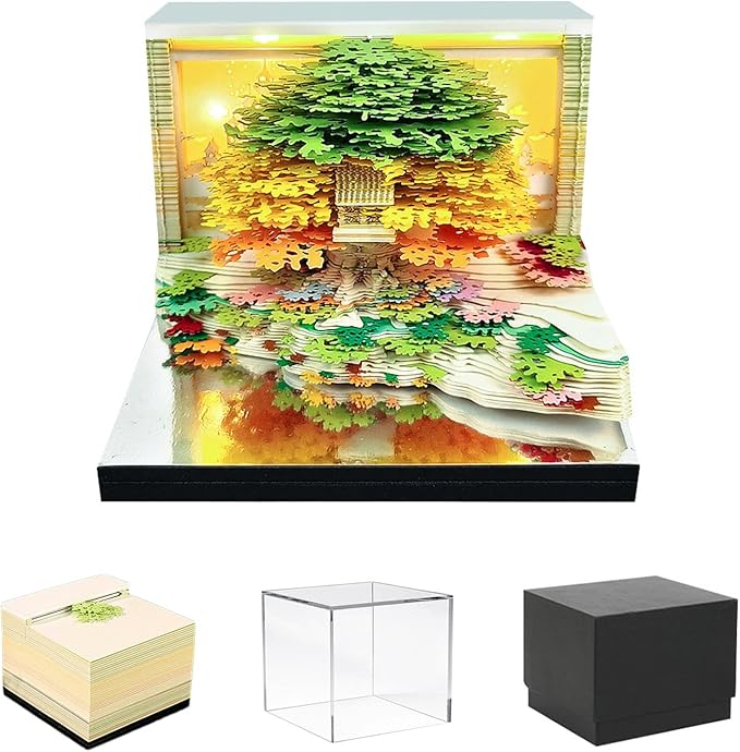 3d Calendar 2026,The Combination Of Paper Carved Lights And Artistic Creativity,Flower Sea Treehouse 3d Calendar,Suitable For Note Taking,Decorative Ornaments,Holiday Gifts