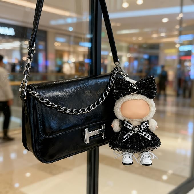 Clothes for LABUBU 17cm Doll (NO Doll)（NO Shoes, Outfit for LABUBU, Dress and Hairpin Set for LABUBU Dress Up, Fashion and Premium Dolls Accessories for LABUBU (Style M)