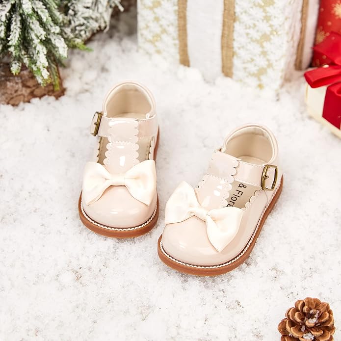 Felix & Flora Toddler Little Girl Mary Jane Dress Shoes - Ballet Flats for Girl Party School Shoes