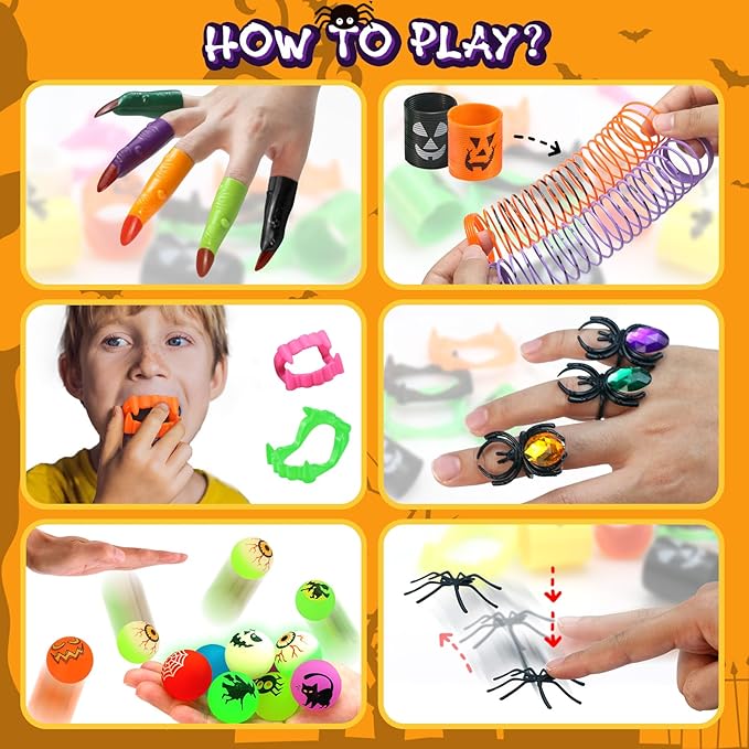 256 PCS Prefilled Halloween Party Favors Bulk for Kids, 32 Pack Prefilled Witch Cauldrons With Halloween Toys, Halloween Goodie Bag Fillers