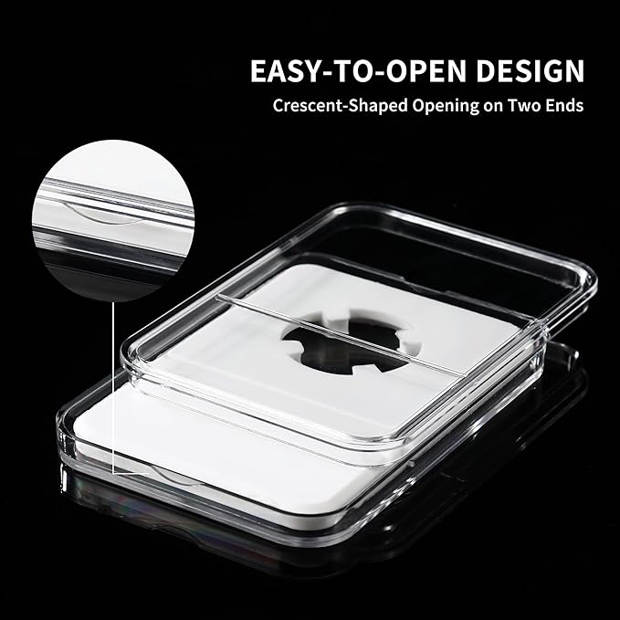 10-Pack Silver Dollar Coin Holder, 18mm Collection Coin Holder, Clear Acrylic Coin Slab Protectors and Display Case for Morgan, Peace, IKE Silver Coin, Four-Point Fixation Coin Capsules
