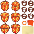 Qyeahkj 36 Set Fall Acorn Suncatchers Crafts for Kids DIY Autumn Window Tissue Paper Craft Kit Hanging Decor for Thinkgiving Home Activity Art Project Birthday Party Favor Gift