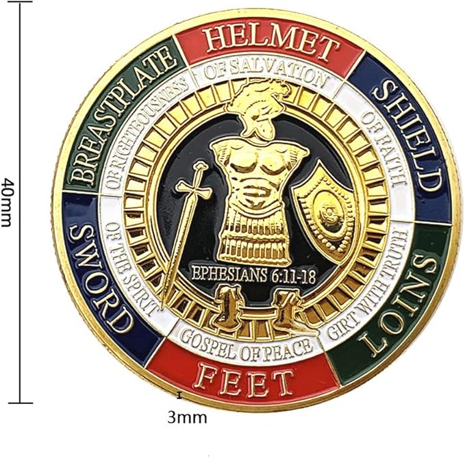 Armor of God Challenge Coin Collector's Medallion (Pack of 3)