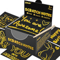 ZMLM 165 Rainbow Scratch Paper Art Crafts Mini Notes Kids Gifts 4 5 6 7 8 9 10 Years Old Girls Boys Students Teens Classroom Prizes School Supplies Birthday Party Travel Toy Activity(Gold Holographic)