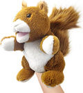 Hand Puppets,10" Squirrel Hand Puppet for Kids,Hand Puppets for Toddlers 1-3 and Kids with Movable Mouth,Sloth Stuffed Animal Plush Puppets Toy Gift for Interactive Storytelling (Squirrel)